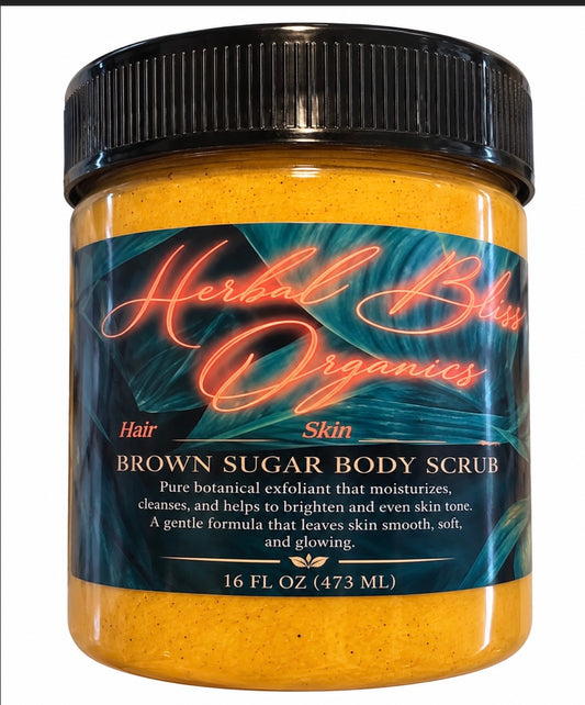 Herbal Bliss Organics Brown Sugar Body Scrub – 16 oz